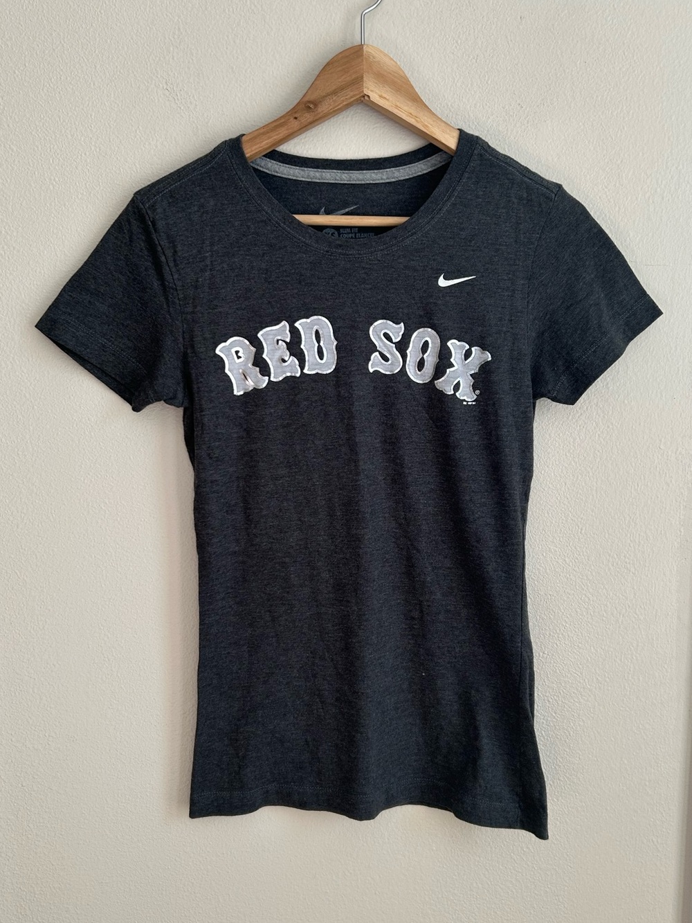 Nike Boston Red Sox MLB Grey Slim Fit Short Sleeve T Shirt Size XS